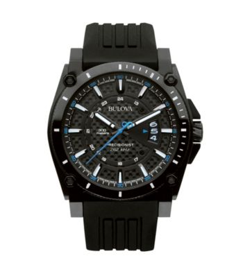 Bulova® Men's Black Stainless Steel Watch