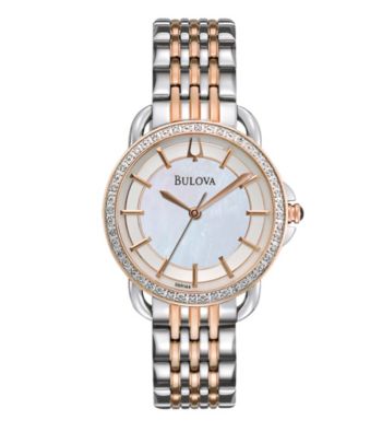 Bulova® Women's Rose Goldtone and Stainless Steel Watch