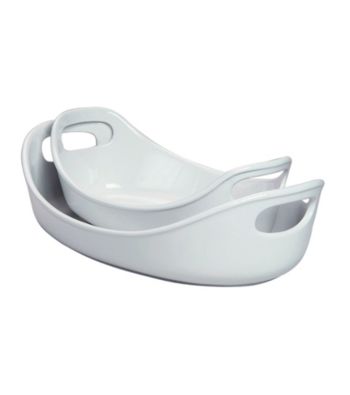 Rachael Ray® Stoneware 2-pc. White Individual Contemporary-shaped Baker Set