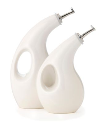 Rachael Ray® Stoneware 2-pc. Set: White EVOO & Vinegar