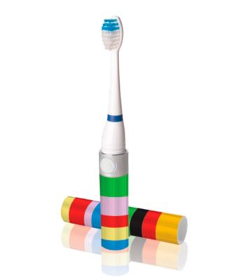Violight Multicolor Stripe Slim Sonic Portable Electric Toothbrush