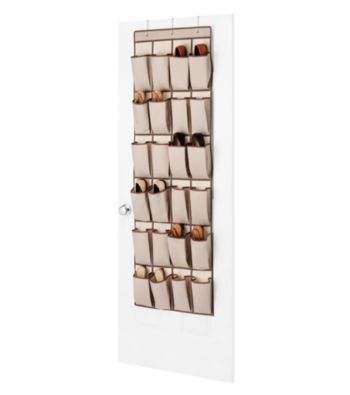 LivingQuarters Natural Tweed Over-the-Door Shoe Organizer