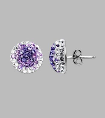 Impressions® Sterling Silver Purple Fade Stud Earrings