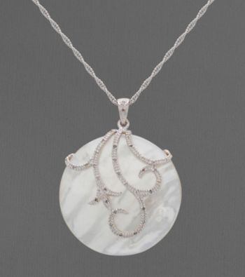 Mother of Pearl and Sterling Silver Necklace