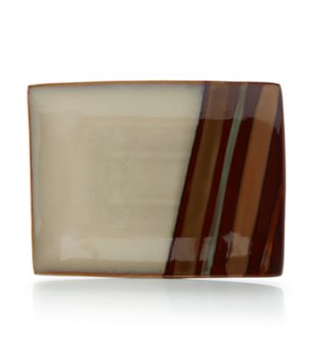 Sango Avanti Brown Large Rectangular Serving Plate