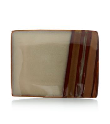 Sango Avanti Brown Small Rectangular Serving Plate