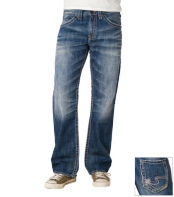 Silver Jeans Co. Men's Medium Washed Relaxed Fit Jeans