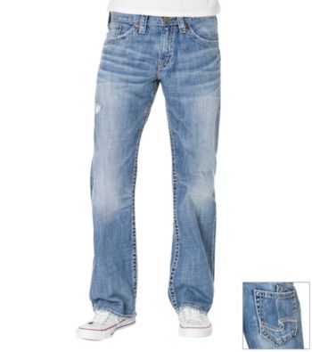 Silver Jeans Co. Men's Light Washed Relaxed Fit Jeans