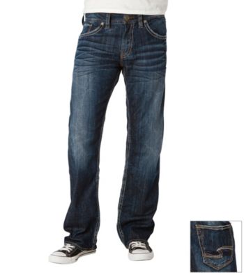 Silver Jeans Co. Men's Dark Washed Relaxed Fit Jeans