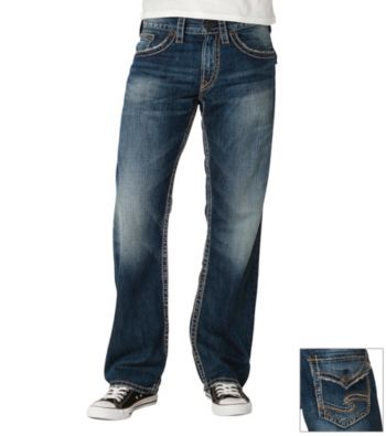 Silver Jeans Co. Men's Dark Washed Relaxed Jeans