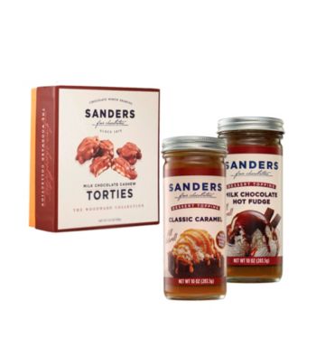 Sanders® Dessert Topping and Cashew Torties Tower