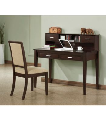 Monarch Classic Cappuccino Oak Veneer Writing Desk With Chair