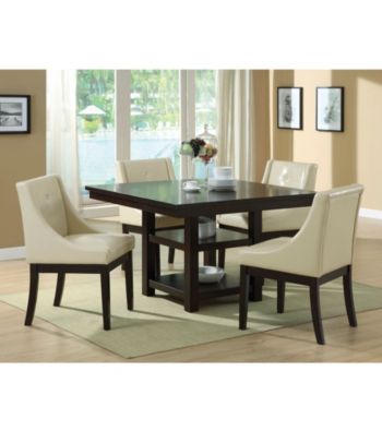 Monarch Trendy Contemporary Dark Espresso Veneer Top Dining Collection