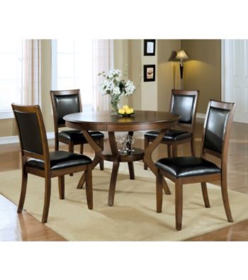 Monarch Cameron Dark Walnut Ash Veneer Round Dining Collection