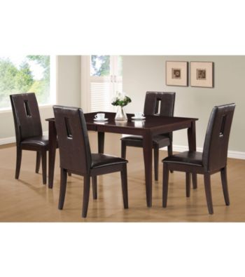 Monarch Keyhole Cappuccino Veneer Dining Collection