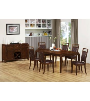 Monarch Tapered Brown Oak Veneer Dining Room Collection