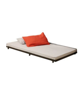 W. Designs Black Twin Roll-Out Trundle Bed Frame