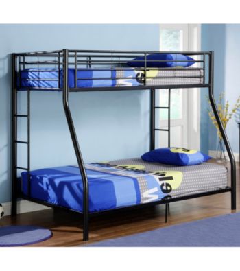 W. Designs Black Metal Twin & Double Bunk Bed