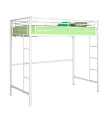 W. Designs White Metal Twin Loft Bunk Bed