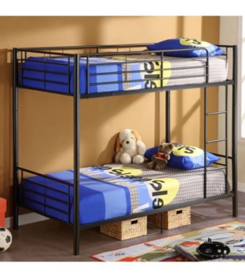 W. Designs Black Metal Twin Bunk Bed