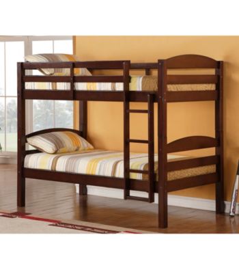 W. Designs Espresso Twin Solid Wood Bunk Bed