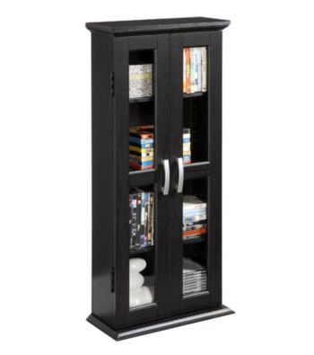 W. Designs Black Media Storage Tower