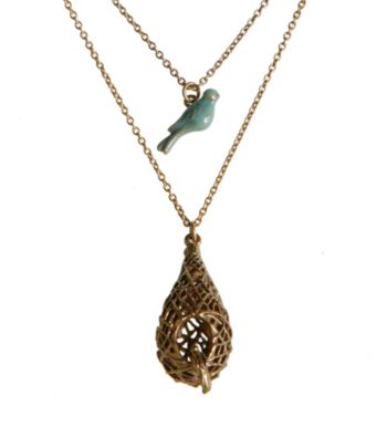 Lucky Brand® Bird Nest Double Pendant Necklace
