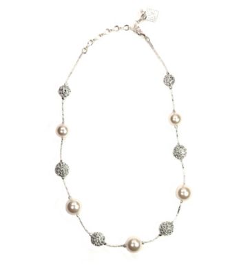 Anne Klein® Silvertone Illusion Necklace