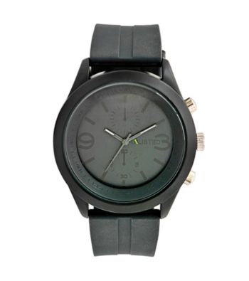 Unlisted by Kenneth Cole® Men's Grey Silicone Strap Watch