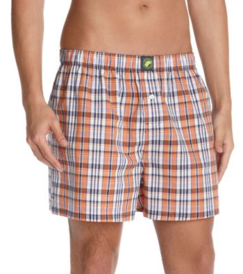 John Bartlett Statements Men's Orange Plaid Boxers