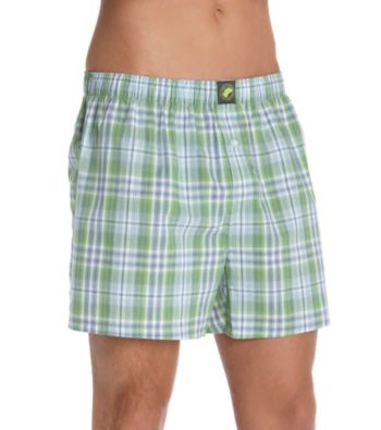 John Bartlett Statements Men's Green Plaid Boxer Shorts