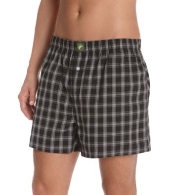 John Bartlett Statements Men's Black Plaid Boxer Shorts