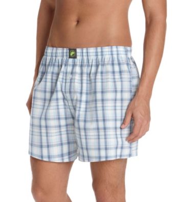 John Bartlett Statements Men's Blue Plaid Boxer Shorts