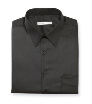 Geoffrey Beene® Men's Black Sateen Regular Fit Dress Shirt