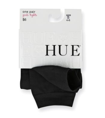 HUE® Girl's Black Footless Tights