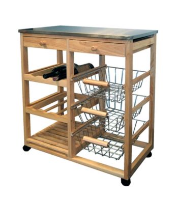 Ore International™ Wood Kitchen Cart