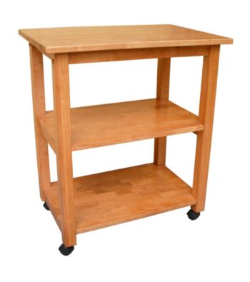 International Concepts Medium Oak Microwave Cart