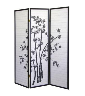 Ore International™ 3-Panel Bamboo Room Divider