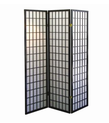 Ore International™ Black Panel Room Divider