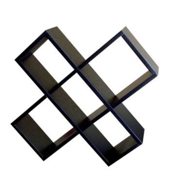 Ore International™ Black Crisscross Media Wall Storage