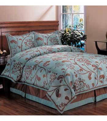 Bella Floral 4-pc. Comforter Set by Home Fashions International