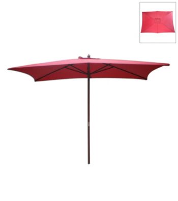 International Concepts Rectangular Autumn Red Market Umbrella