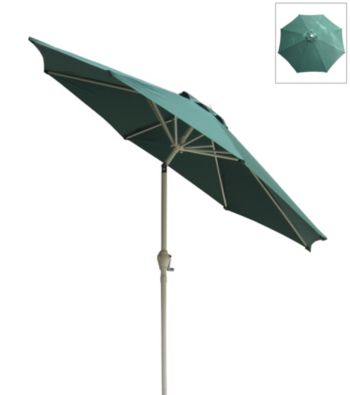 International Concepts 9' Adjustable Tilt Hunter Green Market Umbrella