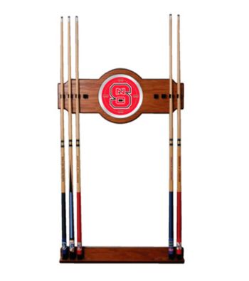 Trademark Games™ North Carolina State 2 piece Wood and Mirror Wall Cue Rack