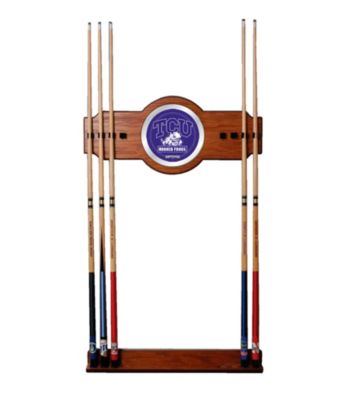 Trademark Games™ Texas Christian University Wood & Mirror Wall Cue Rack