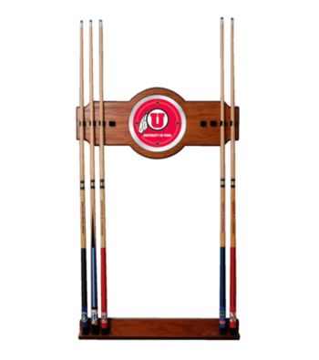 Trademark Games™ University of Utah Wood & Mirror Wall Cue Rack