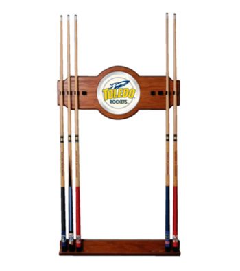Trademark Games™ University of Toledo Wood & Mirror Wall Cue Rack