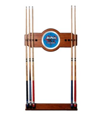 Trademark Games™ DePaul University Wood and Mirror Wall Cue Rack
