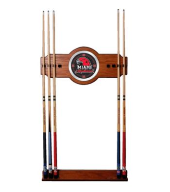 Trademark Games™ Miami University, Ohio Wood and Mirror Wall Cue Rack