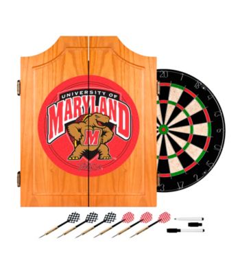 Trademark Games™ Maryland University Dart Cabinet - !ncludes Darts and Board